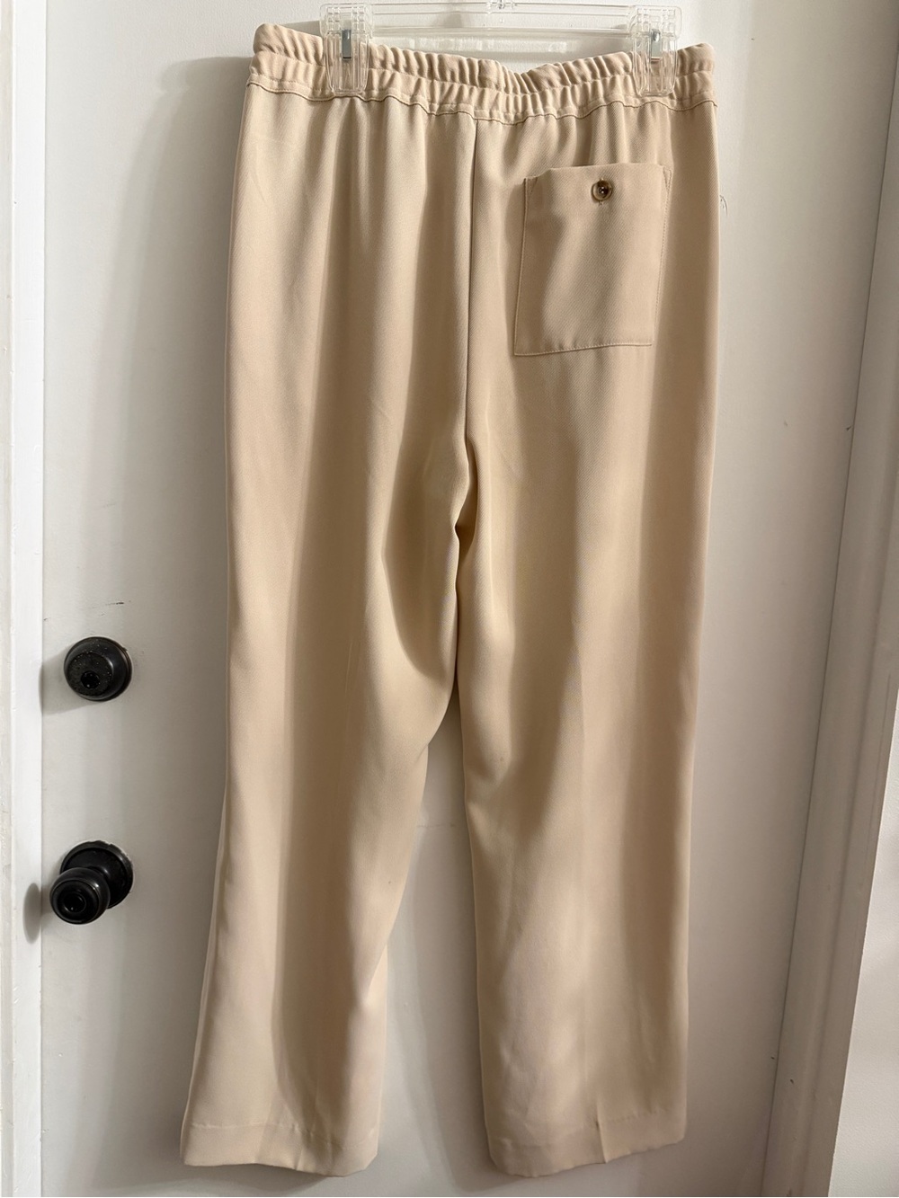 Reiss “Frazer” Wide Leg Side Stripe Trouser cream ivory size 8 - Picture 3 of 6